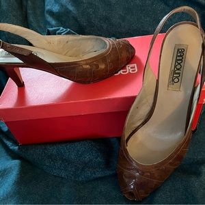 EUC Bandolino Mid-Heel Dress Shoes, Sz 7 Gorgeous Leather in Box